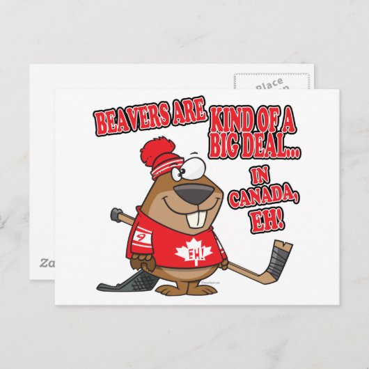 bevers in canada briefkaart (Voorkant / Achterkant)