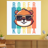 Bevers met zonnebril canvas afdruk (Insitu (Woonkamer))