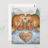 Bevers Verliefd Briefkaart (Voorkant / Achterkant)