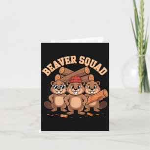 Beversquad zonnebril houthakker bossen groep kaart
