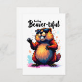 Bevertiful voelen - Funny Beaver Graphic Aankondiging (Voorkant / Achterkant)