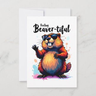 Bevertiful voelen - Funny Beaver Graphic Aankondiging