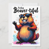 Bevertiful voelen - Funny Beaver Graphic Bedankkaart (Voorkant)