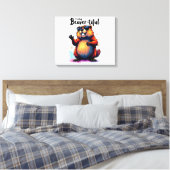 Bevertiful voelen - Funny Beaver Graphic Canvas Afdruk (Insitu (Slaapkamer))