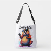 Bevertiful voelen - Funny Beaver Graphic Crossbody Tas (Voorkant)