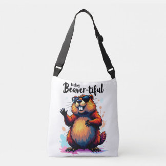 Bevertiful voelen - Funny Beaver Graphic Crossbody Tas