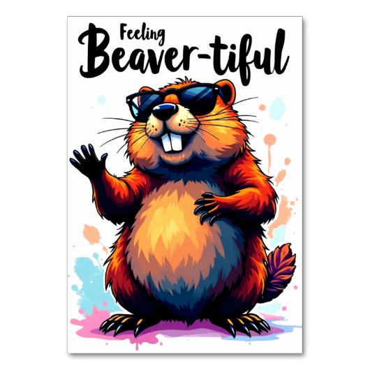 Bevertiful voelen - Funny Beaver Graphic Kaart (Voorkant)