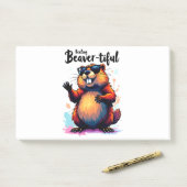 Bevertiful voelen - Funny Beaver Graphic Post-it® Notes (Op bureau)