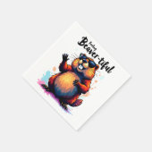 Bevertiful voelen - Funny Beaver Graphic Servet (Hoek)