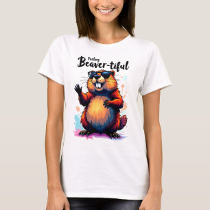 Bevertiful voelen - Funny Beaver Graphic T-shirt
