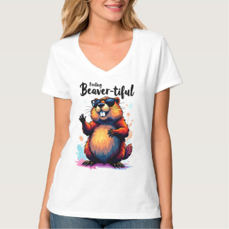 Bevertiful voelen - Funny Beaver Graphic T-shirt