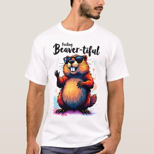 Bevertiful voelen - Funny Beaver Graphic T-shirt (Voorkant)