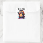 Bevertiful voelen - Funny Beaver Graphic Vierkante Sticker (Tas)