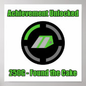 Bevestig de Cake - Achievement Unlocked Poster (Voorkant)