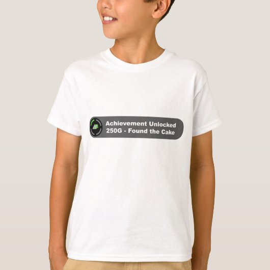 Bevestig de Cake - Achievement Unlocked T-shirt (Voorkant)