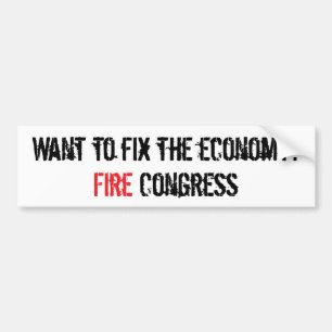 Bevestig de economie, brandweer Congres Bumpersticker