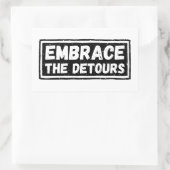 Bevestig het Inspirerend citaat van Detours Rechthoekige Sticker (Tas)