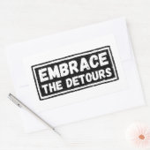 Bevestig het Inspirerend citaat van Detours Rechthoekige Sticker (Envelop)