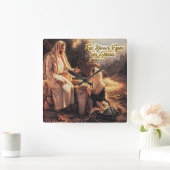 Bevestig je ogen op Jezus 1 wandklok (Huis)