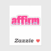 Bevestig je waarheid | Heet roze en Blauwgroen Sticker (Vel)