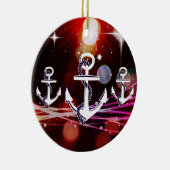 Bevestig me aan het Nautical Abstract Design van d Keramisch Ornament (Rechts)