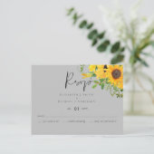 Bevestig Sunflowers Geel Grijs met Menu Opties (Staand voorkant)