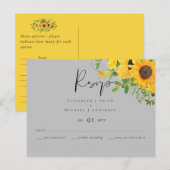 Bevestig Sunflowers Geel Grijs met Menu Opties (Voorkant / Achterkant)