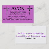 BEVESTIG UW AVON REP VISITEKAARTJE (Voorkant / Achterkant)
