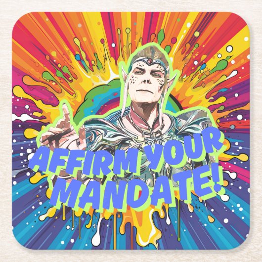 Bevestig uw mandaat kartonnen onderzetters (Voorkant)