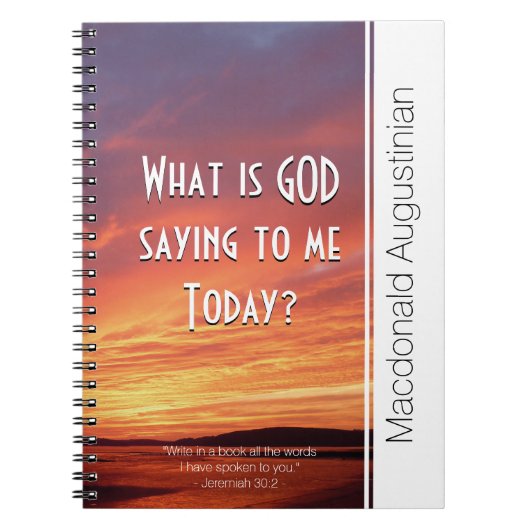 BEVESTIG WAT IS GOD GEZEGDE VOOR ME VANDAAG? Devot Notitieboek (Voorkant)