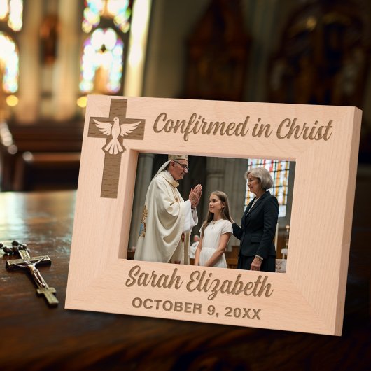 Bevestigd in Christus Bevestiging Aangepaste Naam  Gegraveerde Lijstjes