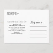 BEVESTIGDE DE Bestemming van de Staat die om het e Aankondigingskaart (Achterkant)