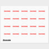 Bevestigde stempel ronde sticker (Vel)