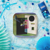 Bevestigend, abstract schilderij van Kandinsky, Papieren Bordje (Feest)