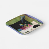 Bevestigend, abstract schilderij van Kandinsky, Papieren Bordje (Gebogen)