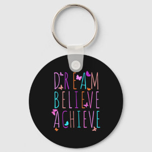 Bevestigend T-shirt voor Meisjes Vlinder Droom Gel Sleutelhanger
