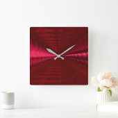 Bevestigende rode acrylwandklok vierkante klok (Huis)