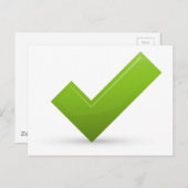 bevestiging-679245 DE GROENE CONTROLE VAN HET MERK Briefkaart (Voorkant / Achterkant)