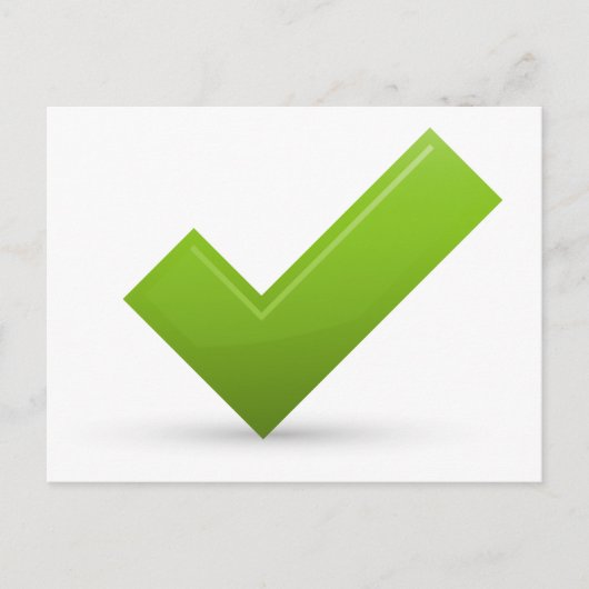 bevestiging-679245 DE GROENE CONTROLE VAN HET MERK Briefkaart (Voorkant)