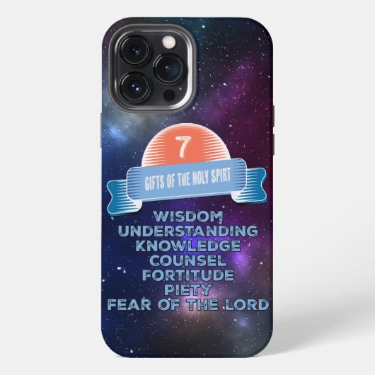 Bevestiging 7 Gaven van de Heilige Geest iPhone Hoesje (Achterkant)