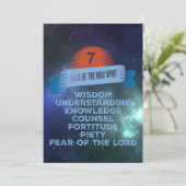 Bevestiging 7 Geschenken van de Heilige Geest Feestdagenkaart (Staand voorkant)