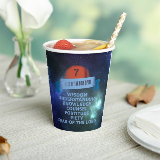Bevestiging 7 Geschenken van de Heilige Geest Papieren Bekers (Insitu)