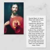 Bevestiging aan de Kaart van het gesacreerde hartg Visitekaartje (Voorkant / Achterkant)
