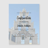 Bevestiging aangepaste foto kerk luxe magnetische uitnodiging (Voorkant)