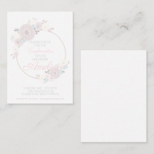 Bevestiging Aangepaste uitnodiging (Voorkant / Achterkant)