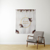 Bevestiging Achtergrond Goud Bourgondische pioenro Wandkleed (In situ)