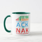 Bevestiging ACK en NAK in datanetwerken Mok (Links)