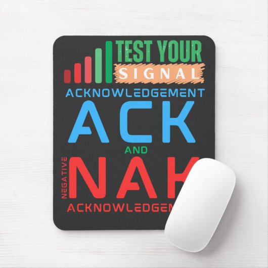 Bevestiging ACK en NAK in datanetwerken Muismat (Met muis)