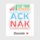 Bevestiging ACK en NAK in datanetwerken Sticker (Vel)