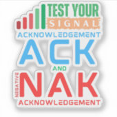 Bevestiging ACK en NAK in datanetwerken Sticker (Voorkant)